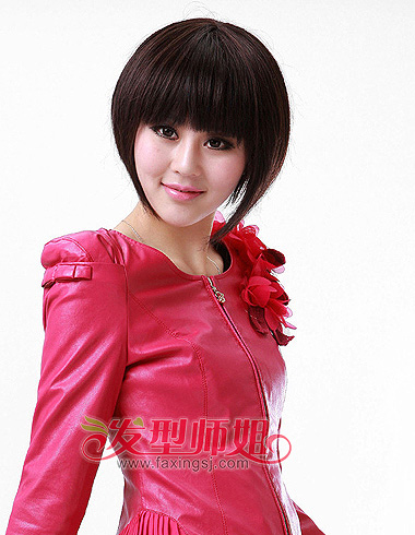 女生短发发型图片2015女士短发包包头