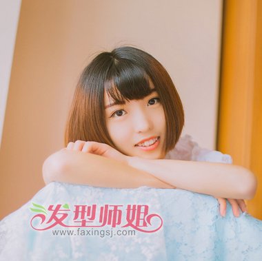 发型设计 学生发型 初中生短发发型标准图片 初中女生短发发型图片