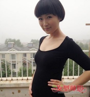 2017孕妇短发发型 可以绑起来也可以散下来的女生短发