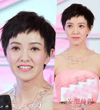 流行发型 明星发型 >> 海清最新短发演绎熟女风采 众女星谁的超短发最