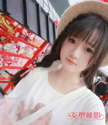 日系女生二次元刘海双 编发发型