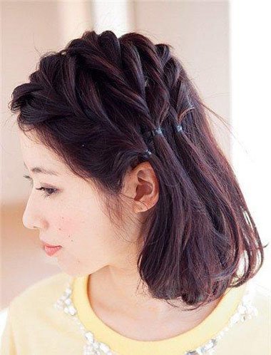 短发编织发型教程女生编织发型图解大全