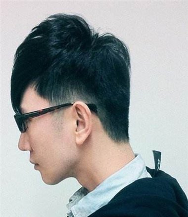 男生后脑勺v发型图片男生中分发型后脑勺