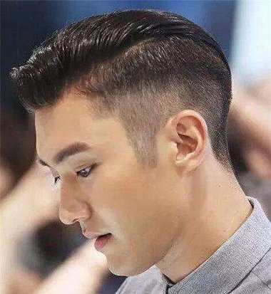 男生后脑v字头发型00后侧面锅盖头v字铲边发型