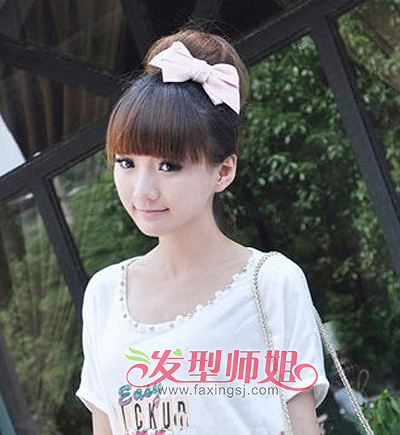 简单发型扎法马尾辫 学生马尾辫发型无刘海