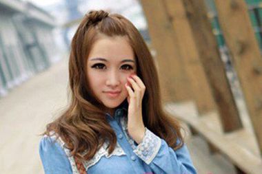 中学生梳长发没刘海 学生没刘海的发型