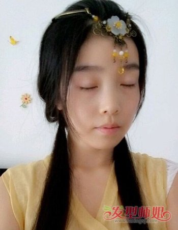 简单的古代少女发型 汉服简易古装发型图解