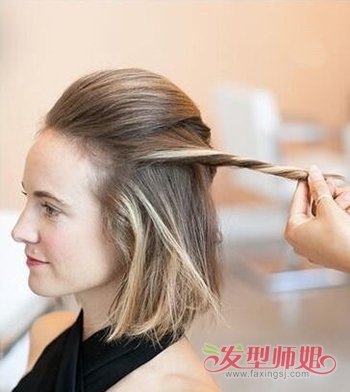 女学生头短发盘头方法 校园短发女生怎么盘头发漂亮