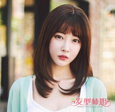 女生空气刘海梨花头中长发发型19女生齐肩梨花头发型 发型师姐