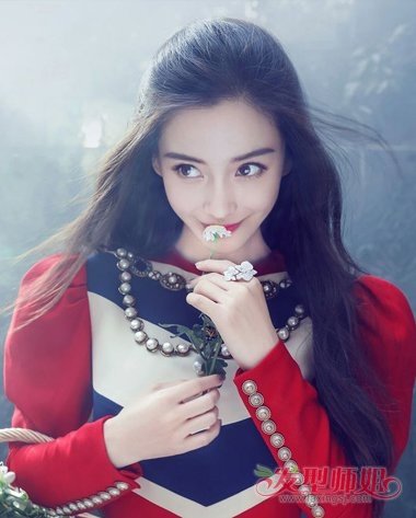 长发苹果头扎法图解 angelababy苹果头示范