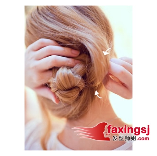 新年女生盘发diy 打造最清秀少女侧盘发发型