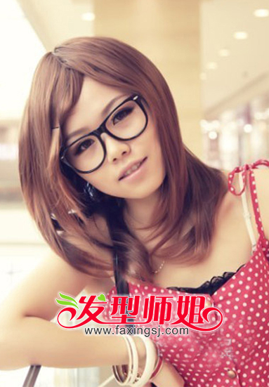 非主流女生及肩中长发发型设计